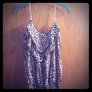 Body Central leopard print jumpsuit